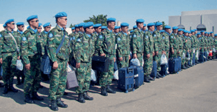2007年11月24日，中国首批维和工兵先遣分队