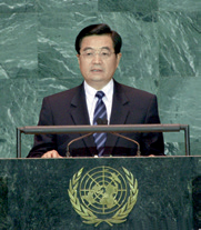2005年9月15日，胡锦涛在联合国成立60周