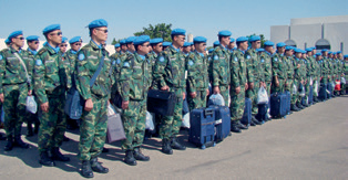 2007年11月24日，中国首批维和工兵先遣分队